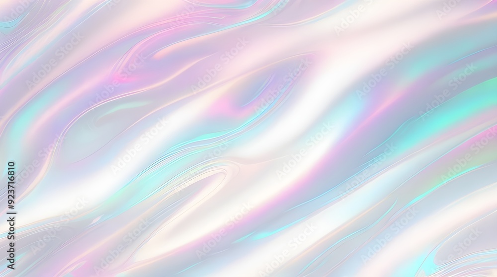 Holographic background seamless trendy iridescent light foil texture. Soft holographic pastel unicorn marble background pattern. Modern pearlescent blurry abstract swirl illustration.
Holographic background seamless trendy iridescent light foil texture. Soft holographic pastel unicorn marble background pattern. Modern pearlescent blurry abstract swirl illustration.