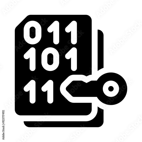encryption key glyph icon
