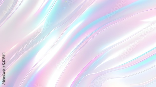 Holographic background seamless trendy iridescent light foil texture. Soft holographic pastel unicorn marble background pattern. Modern pearlescent blurry abstract swirl illustration. 