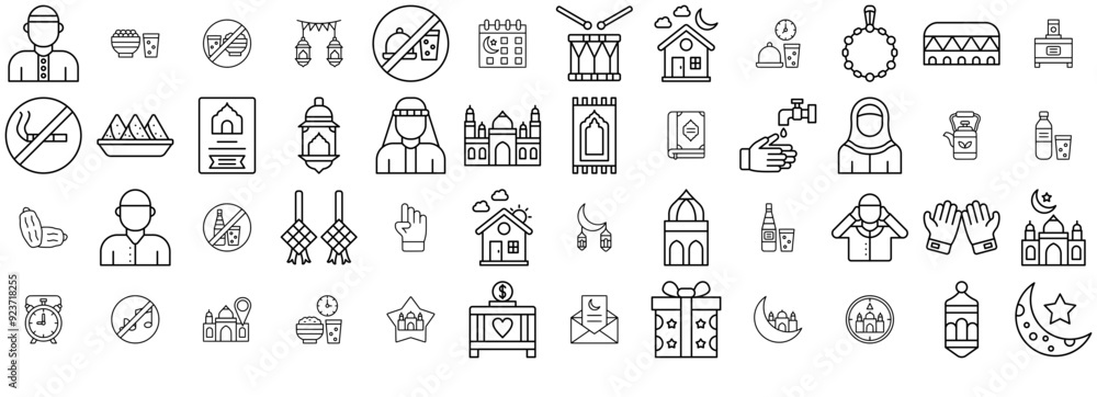 A Collection Of Ramadan And Eid Icons Collection Isolated Silhouette Solid Icons Including Muslim,Mosque,Religion,Islam,Ramadan Simple Black Style Symbol Sign For Apps And Website, Vector Illustration A Collection Of Ramadan And Eid Icons Collection Isolated Silhouette Solid Icons Including Muslim,Mosque,Religion,Islam,Ramadan Simple Black Style Symbol Sign For Apps And Website, Vector Illustration