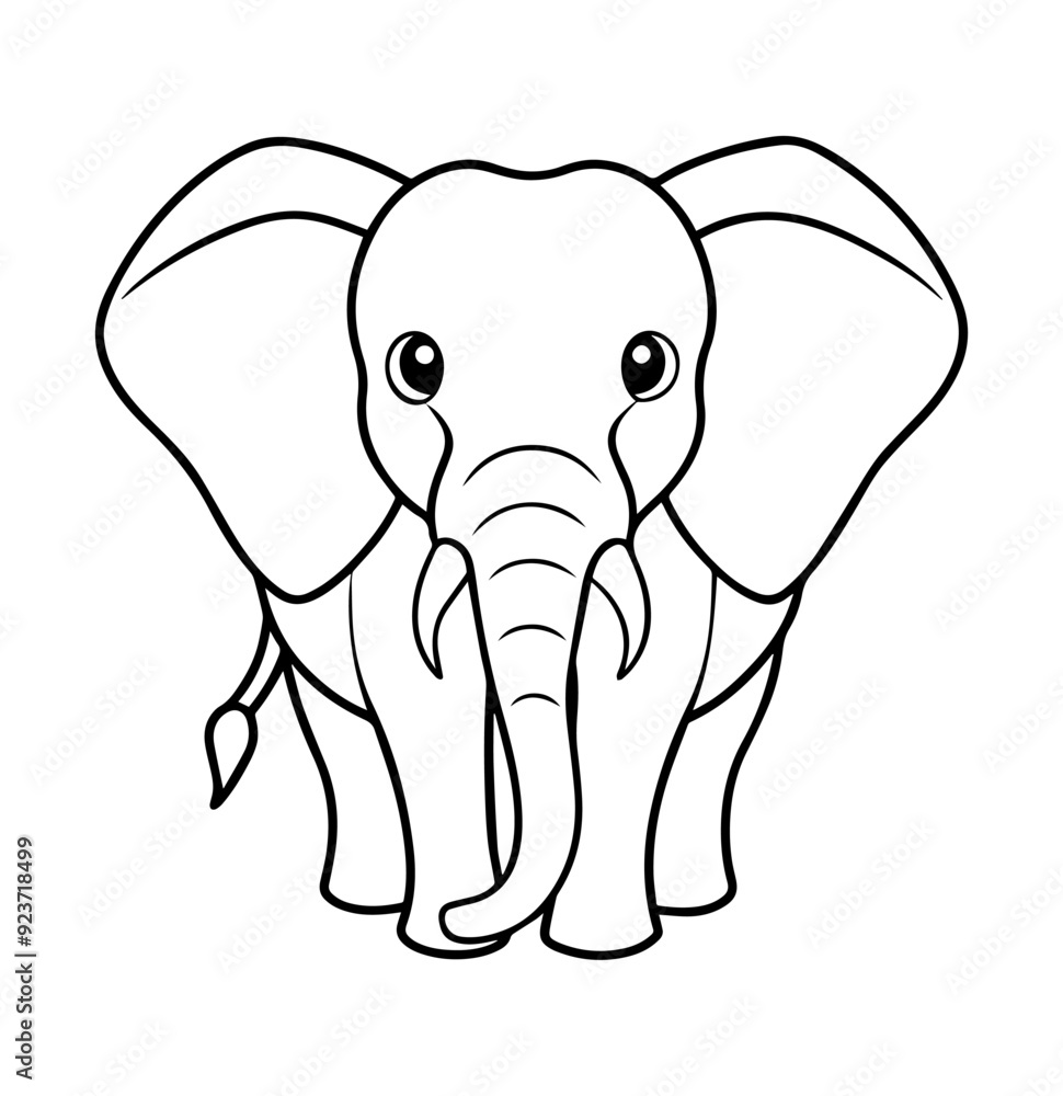 line art of a elephant line art of a elephant
