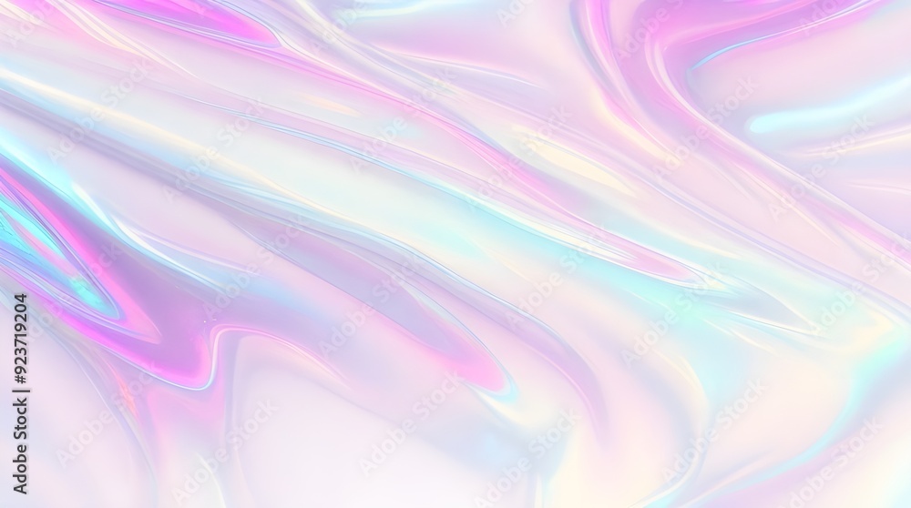 Holographic background seamless trendy iridescent light foil texture. Soft holographic pastel unicorn marble background pattern. Modern pearlescent blurry abstract swirl illustration.
Holographic background seamless trendy iridescent light foil texture. Soft holographic pastel unicorn marble background pattern. Modern pearlescent blurry abstract swirl illustration.