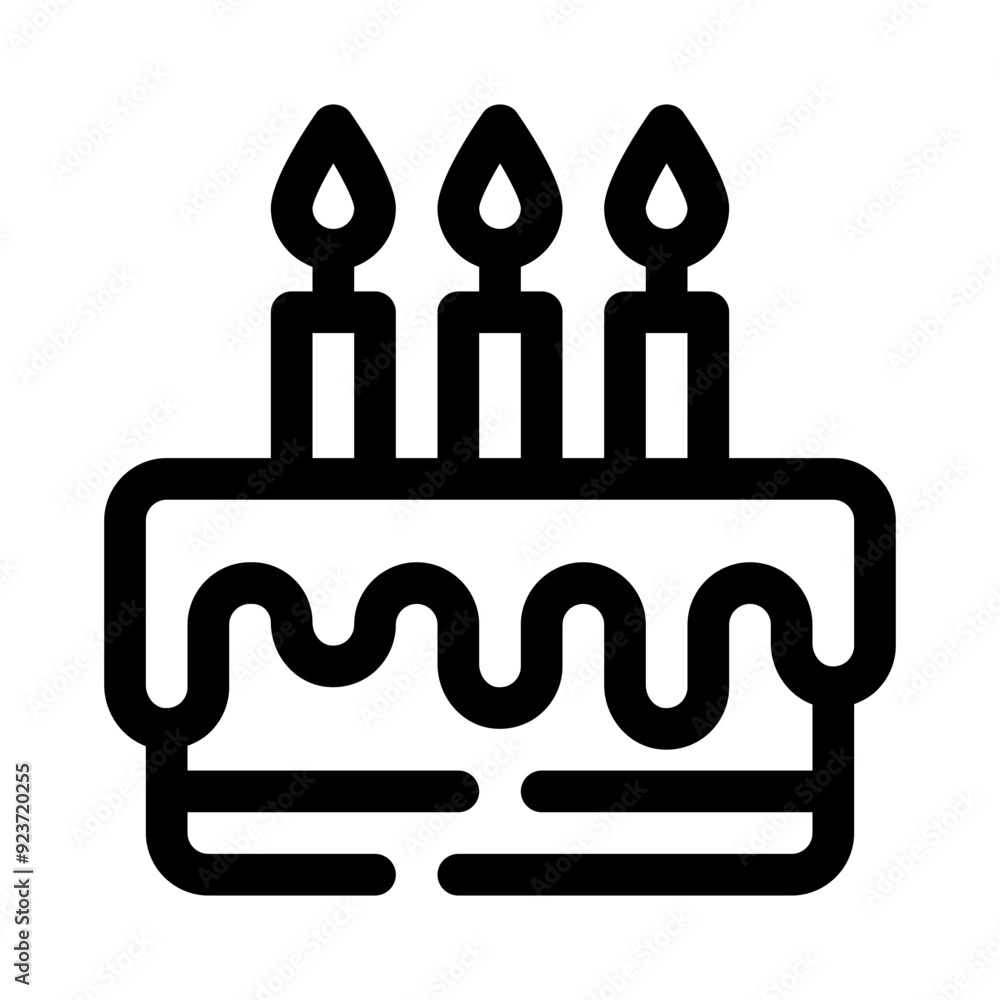 birthday line icon birthday line icon