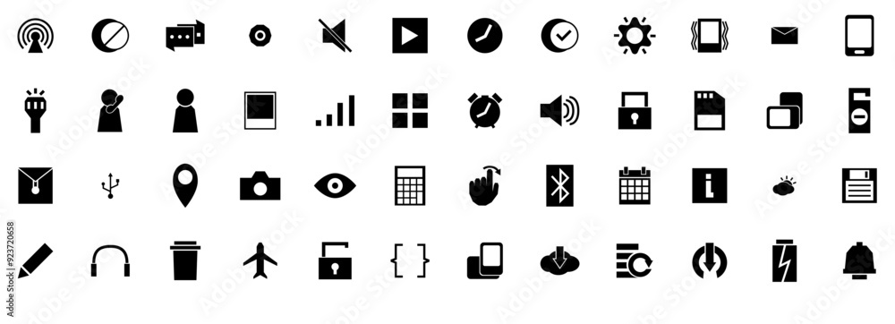 Set Of Mobile Ui Icons Collection Isolated Silhouette Solid Icons Including Mode,Privacy,Phone,Media,Storage Vector Illustration Linear Pictogram Pack Set Of Mobile Ui Icons Collection Isolated Silhouette Solid Icons Including Mode,Privacy,Phone,Media,Storage Vector Illustration Linear Pictogram Pack