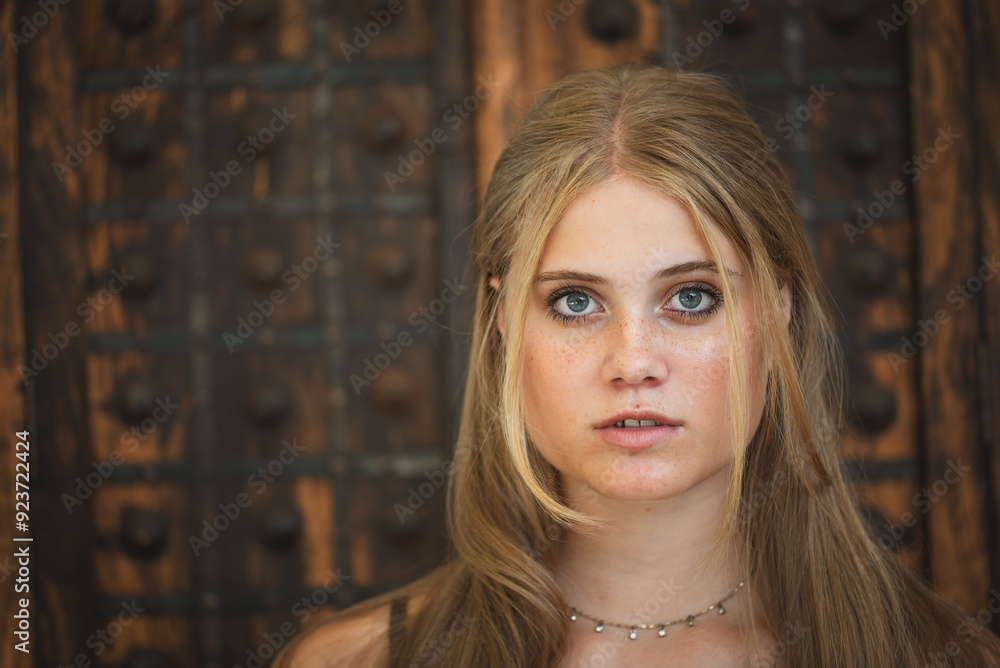 Fototapeta premium Junge Frau / Gesicht