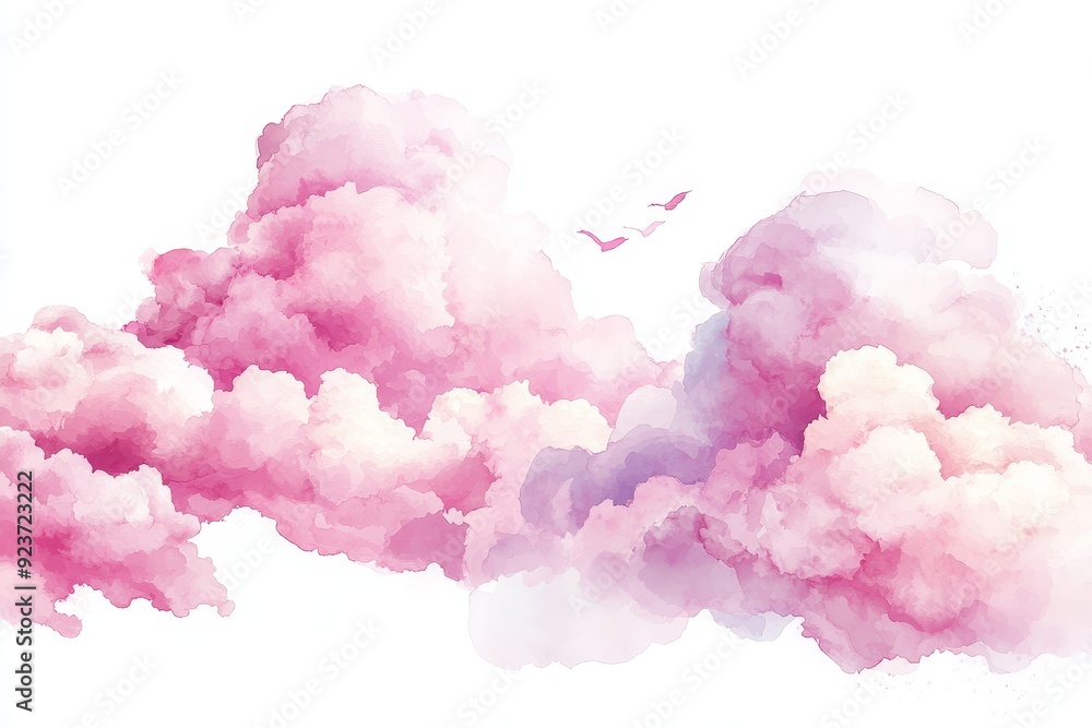 An abstract illustration with a watercolor background texture of soft pink An abstract illustration with a watercolor background texture of soft pink