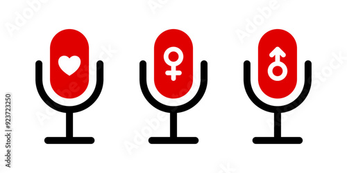 Podcasts badges with gender icons