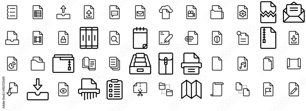 Mega Set Of Vector Documents And Paper Icons Collection Isolated Silhouette Solid Icons Including Document,Paper,Files-And-Folders,File,Archive Stroke Icon Collection. Vector Illustration Mega Set Of Vector Documents And Paper Icons Collection Isolated Silhouette Solid Icons Including Document,Paper,Files-And-Folders,File,Archive Stroke Icon Collection. Vector Illustration