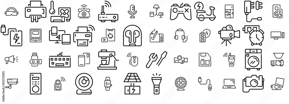A Collection Of Device And Technology Vector Symbols Apps, Websites Ui Designs Suitable For Technology,Electronic,Device,Mobile,Camera Solid Icon Collection. Vector Illustration A Collection Of Device And Technology Vector Symbols Apps, Websites Ui Designs Suitable For Technology,Electronic,Device,Mobile,Camera Solid Icon Collection. Vector Illustration
