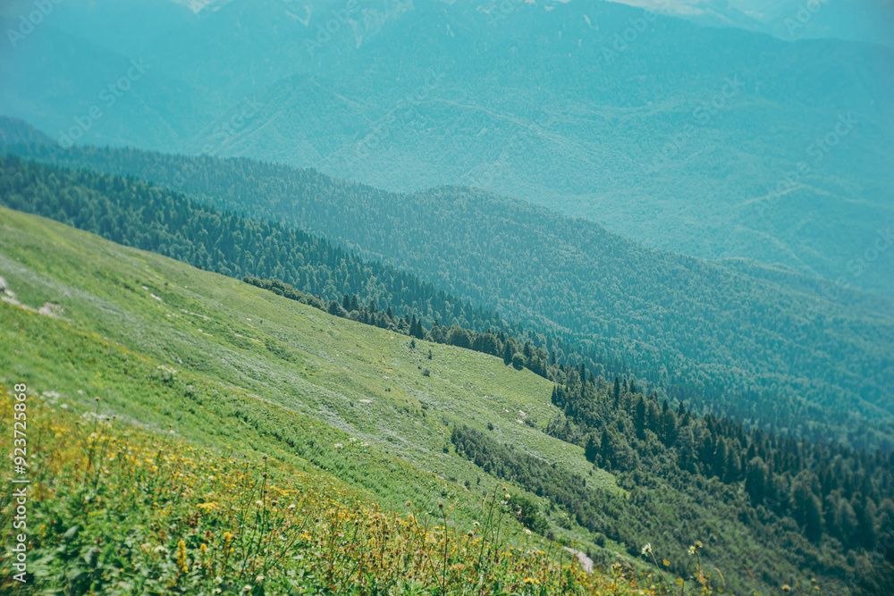 Obraz premium Mountain green slopes