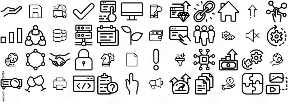 Set Of Data Center Isolated Silhouette Solid Icons With Click,Internet,Network,Connection,Document Simple Black Style Symbol Sign For Apps And Website, Vector Illustration Set Of Data Center Isolated Silhouette Solid Icons With Click,Internet,Network,Connection,Document Simple Black Style Symbol Sign For Apps And Website, Vector Illustration