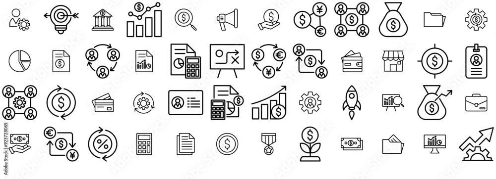 Mega Set Of Vector Business Finance Icons Silhouette Vector Logo Design Containing Graph,Finance,Money,Currency,Business Vector Icon Set Linear Pictogram Pack Mega Set Of Vector Business Finance Icons Silhouette Vector Logo Design Containing Graph,Finance,Money,Currency,Business Vector Icon Set Linear Pictogram Pack