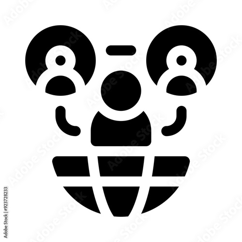 outsourcing glyph icon