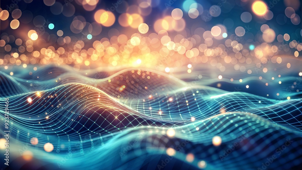 A small glowing Bitcoin hologram ON yellow gradient background