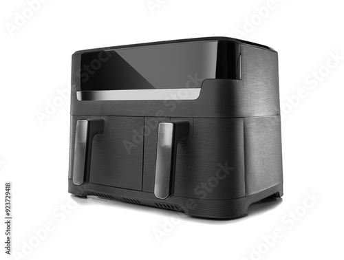 Obraz na płótnie Air Fryer. Air grill multi-oven isolated on white background. w salonie