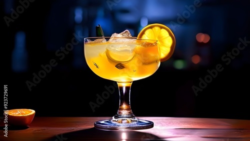 cocktail with lemon
