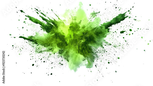 Green explosion transparent background