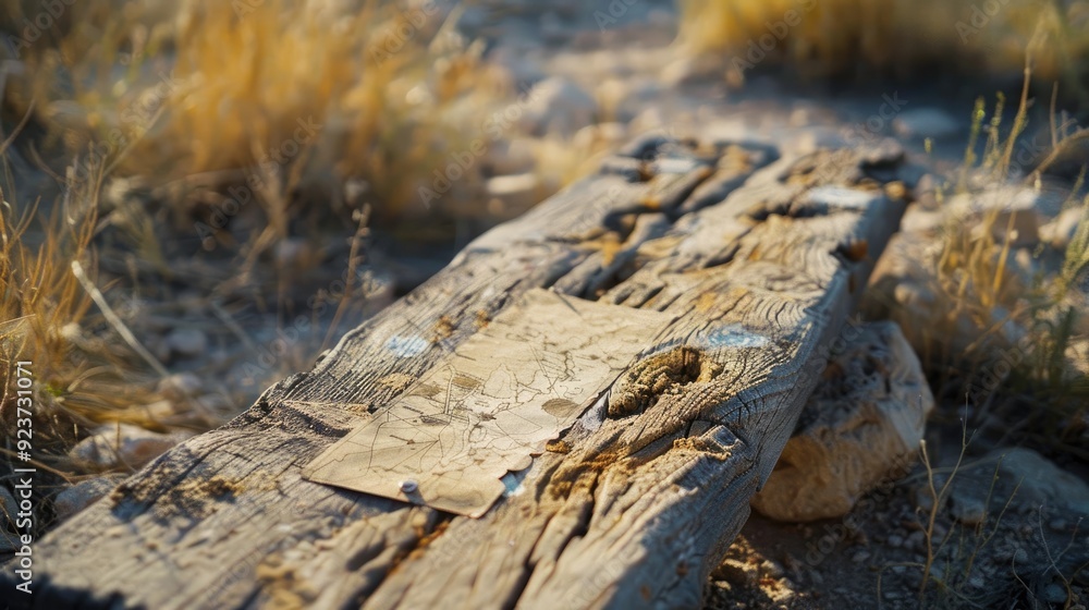 traveler in a desert oasis, relying on a map pinned to a weathered wooden board to find the nearest watering hole. traveler in a desert oasis, relying on a map pinned to a weathered wooden board to find the nearest watering hole.