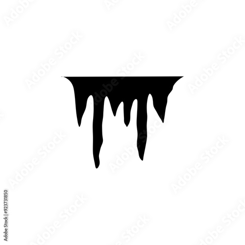 stalactites, growths and mineral formations. vector