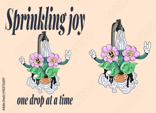 A pair of flowers, working together, manage to turn on an old faucet, bringing life-giving water to their pot. A heartwarming tale of friendship and cooperation.