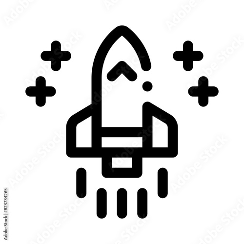 spacecraft line icon