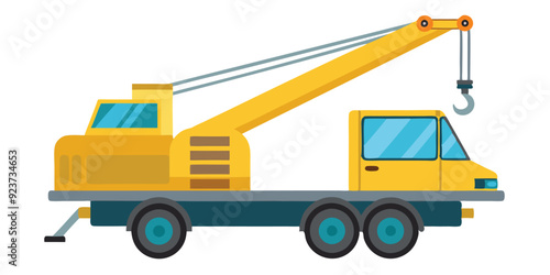 construction crane isolated on white