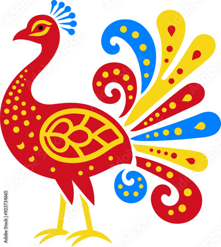 Congo Peafowl with DR Congo flag