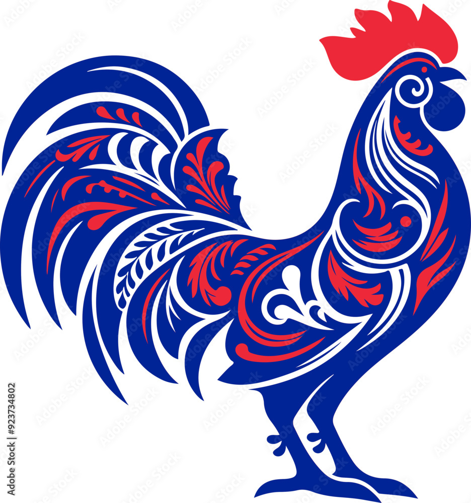 Fototapeta premium France - Rooster, modern