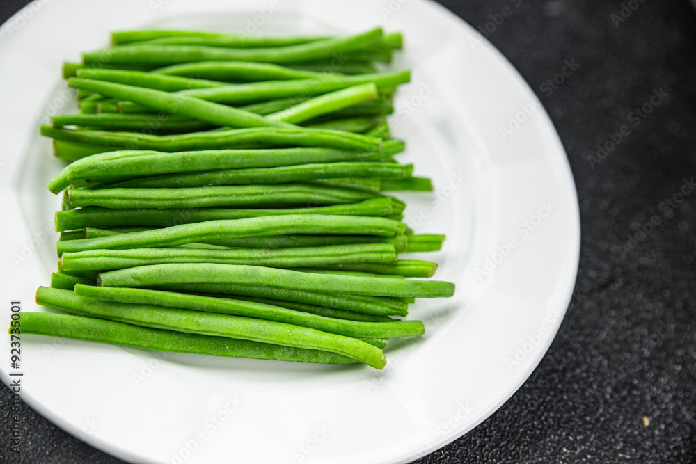 green beans fresh vegetable string bean fresh meal food snack on the table copy space food background rustic top view keto or paleo diet vegetarian vegan food green beans fresh vegetable string bean fresh meal food snack on the table copy space food background rustic top view keto or paleo diet vegetarian vegan food