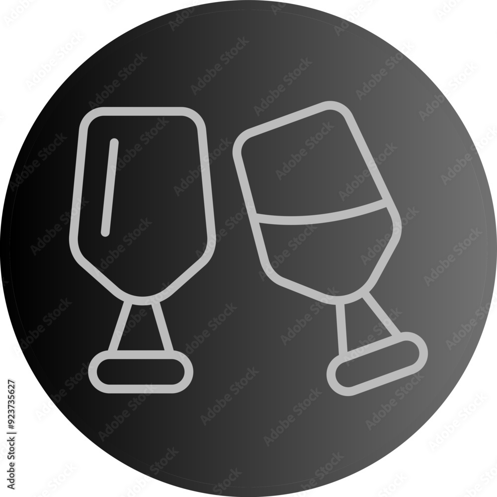 Wine Glass icon Design Wine Glass icon Design