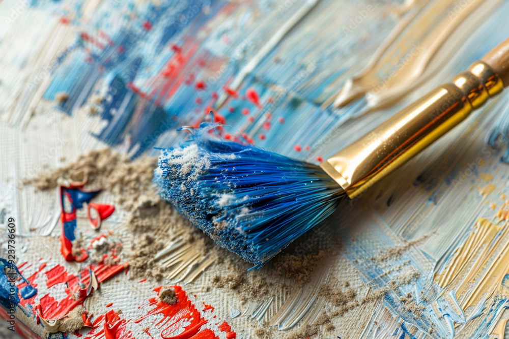 Fototapeta premium Paintbrush on Canvas