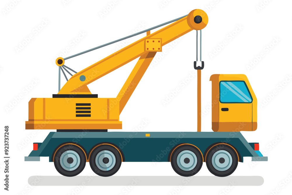 Fototapeta premium construction crane isolated on white