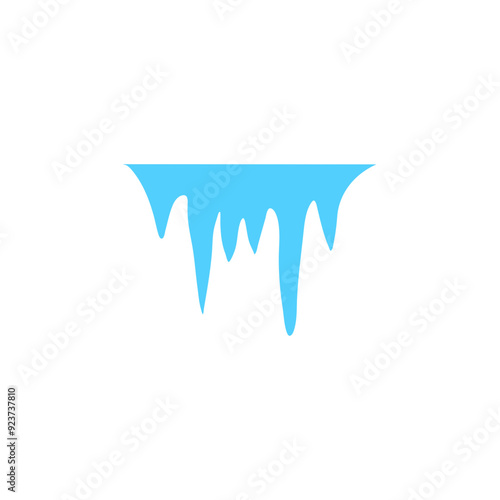 Cartoon frozen ice crystals and icicles, blocks and icebergs, magic stones game asset. Vector blue iced floes, salt mineral or cave stalagmites.