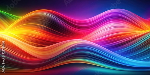 Wallpaper Mural Abstract waves in vibrant colors on a digital background, abstract, waves, digital, vibrant, colorful, artistic, design, pattern Torontodigital.ca