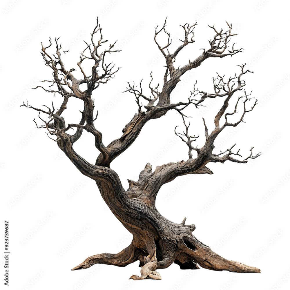 Old dead tree branch isolated on transparent Old dead tree branch isolated on transparent