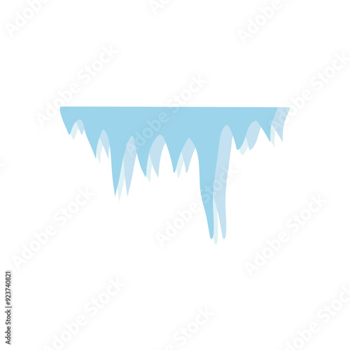 Ice block, icicle or stalactite vector illustration