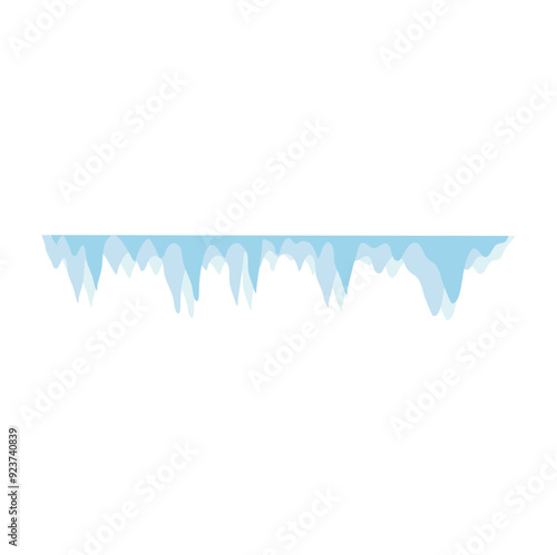 Ice block, icicle or stalactite vector illustration