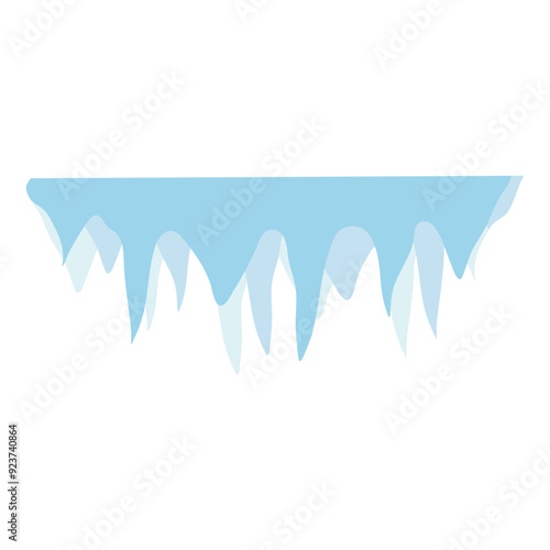 Ice block, icicle or stalactite vector illustration