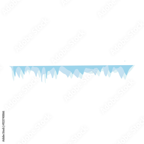 Ice block, icicle or stalactite vector illustration