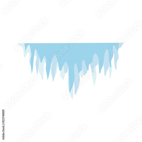 Ice block, icicle or stalactite vector illustration