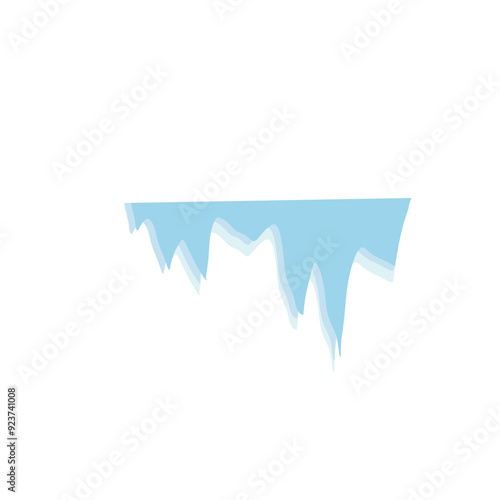 Ice block, icicle or stalactite vector illustration