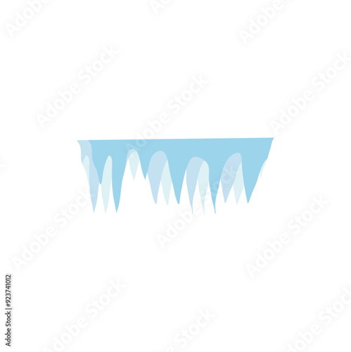 Ice block, icicle or stalactite vector illustration