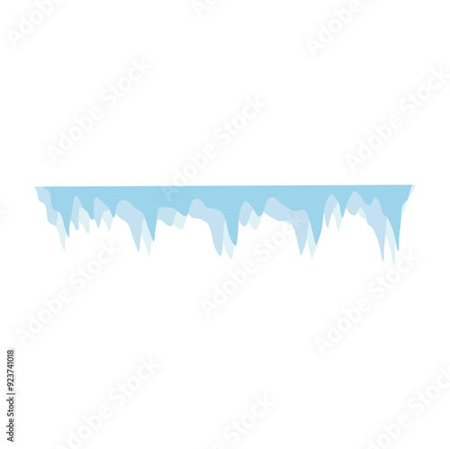Ice block, icicle or stalactite vector illustration