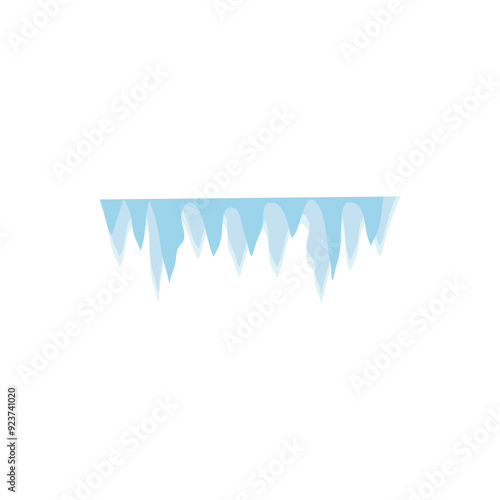 Ice block, icicle or stalactite vector illustration