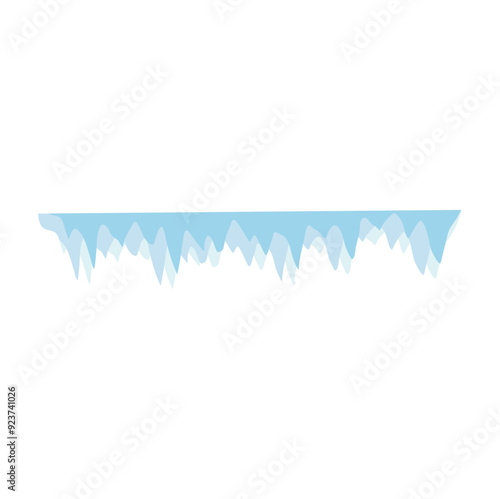 Ice block, icicle or stalactite vector illustration
