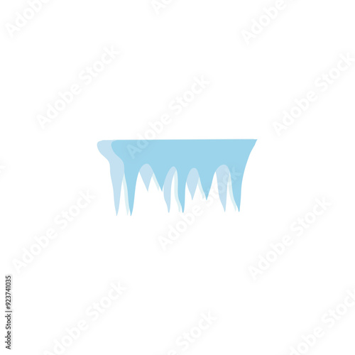 Ice block, icicle or stalactite vector illustration