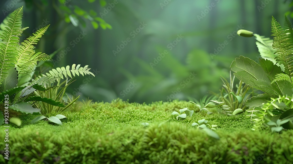 Emerald Embrace: A lush carpet of moss invites you into the heart of an ancient forest, sunlight filtering through the canopy to illuminate a symphony of ferns and foliage. Emerald Embrace: A lush carpet of moss invites you into the heart of an ancient forest, sunlight filtering through the canopy to illuminate a symphony of ferns and foliage.