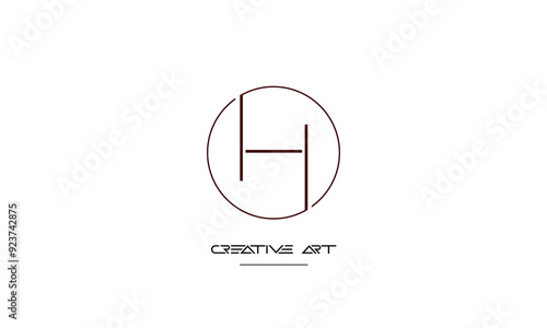 HO, OH, H, O abstract letters logo monogram