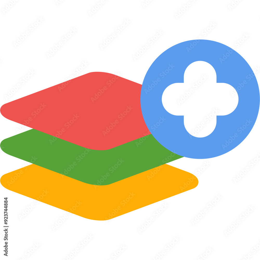 Obraz premium Layer Plus Icon
