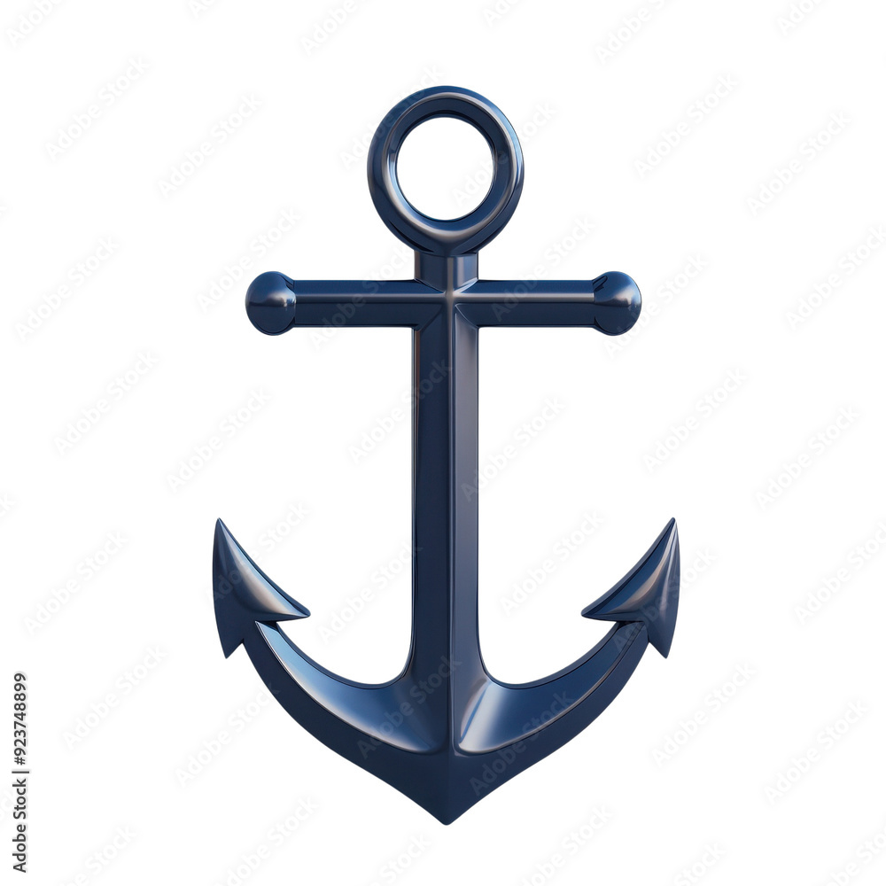A detailed and modern anchor design, representing strength and stability, perfect for nautical themes and maritime projects. A detailed and modern anchor design, representing strength and stability, perfect for nautical themes and maritime projects.